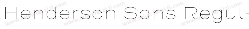 Henderson Sans Regul字体转换